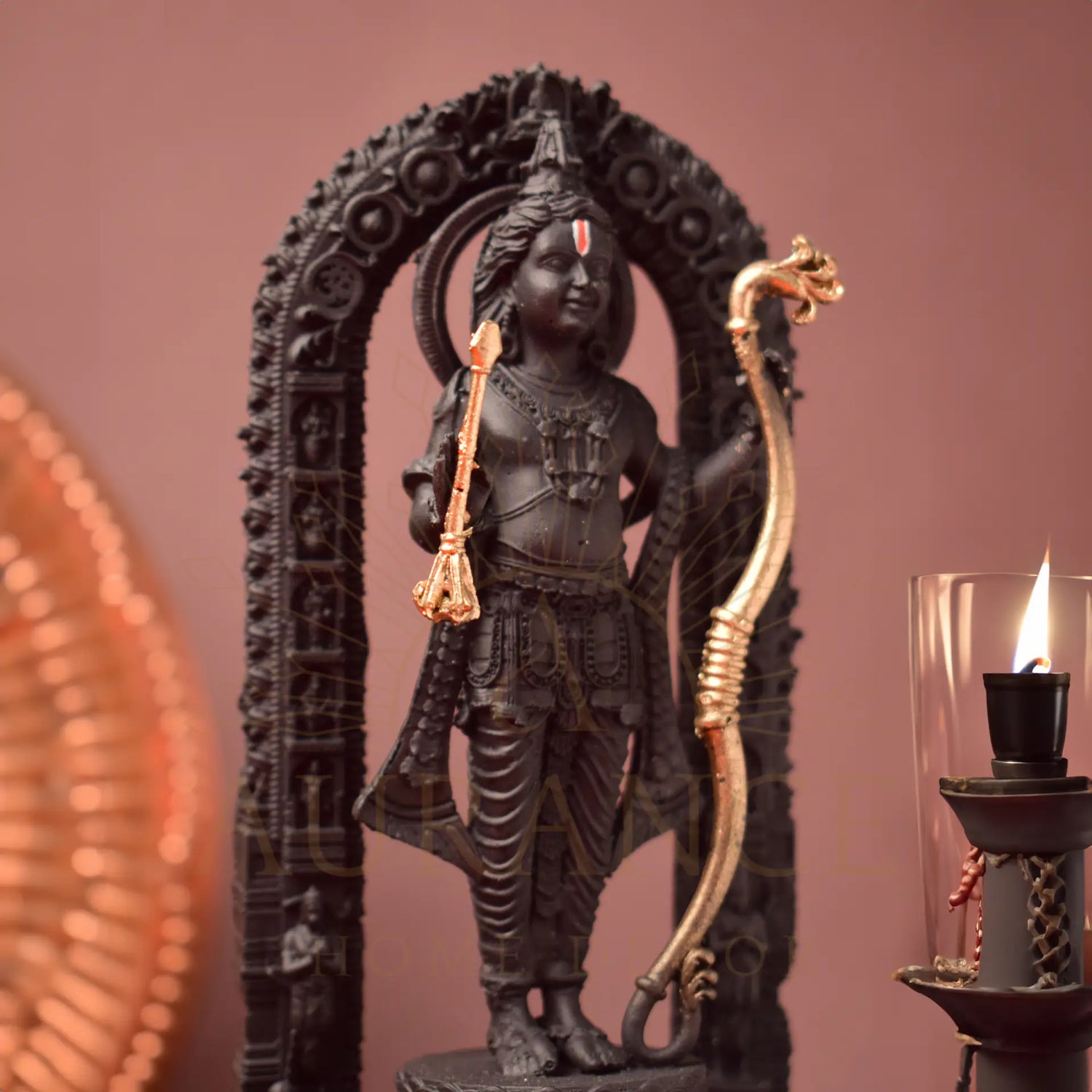 Divine Ayodhya Ram Lalla Statue (7 Inch - Matte Black)