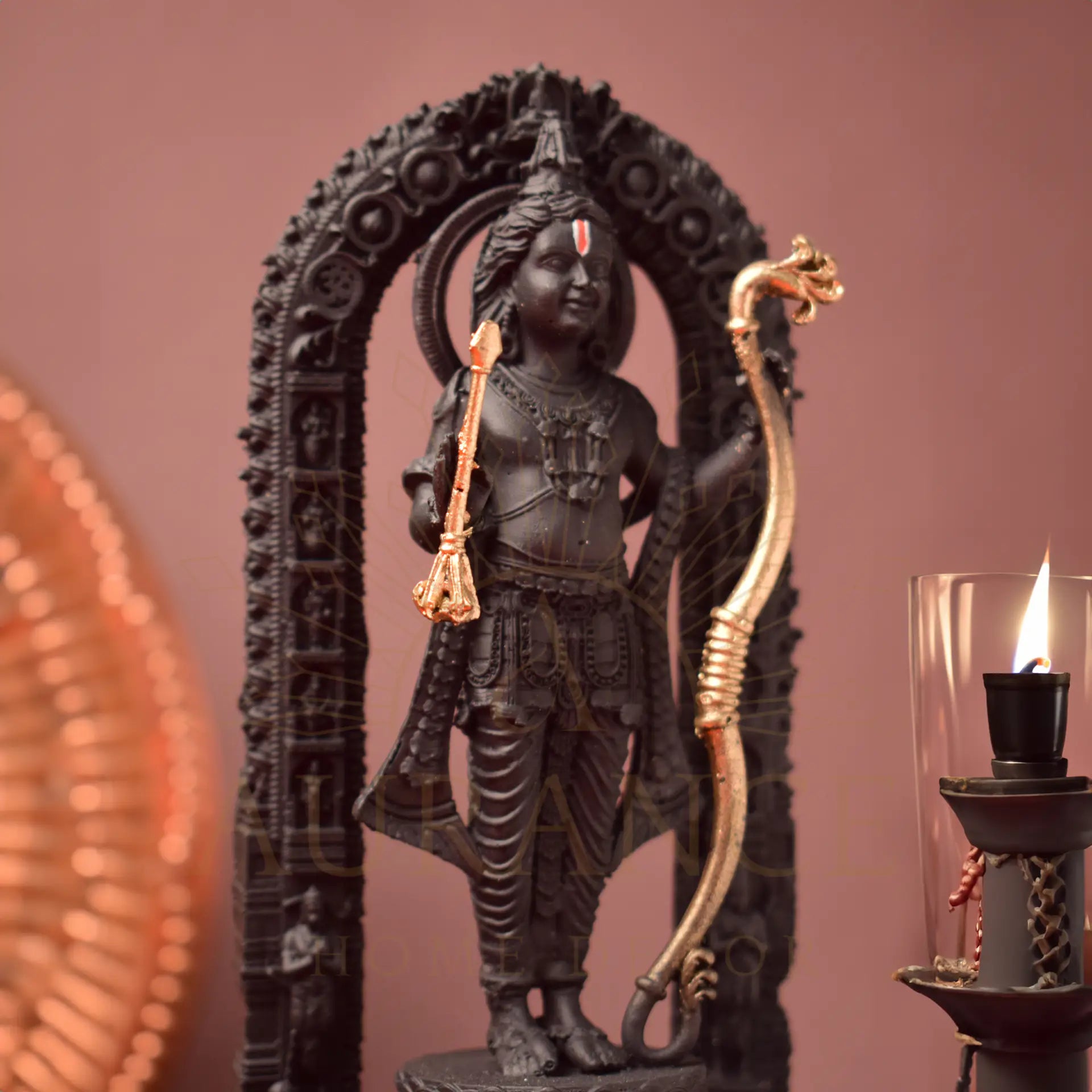 Divine Ayodhya Ram Lalla Statue (7 Inch - Matte Black)