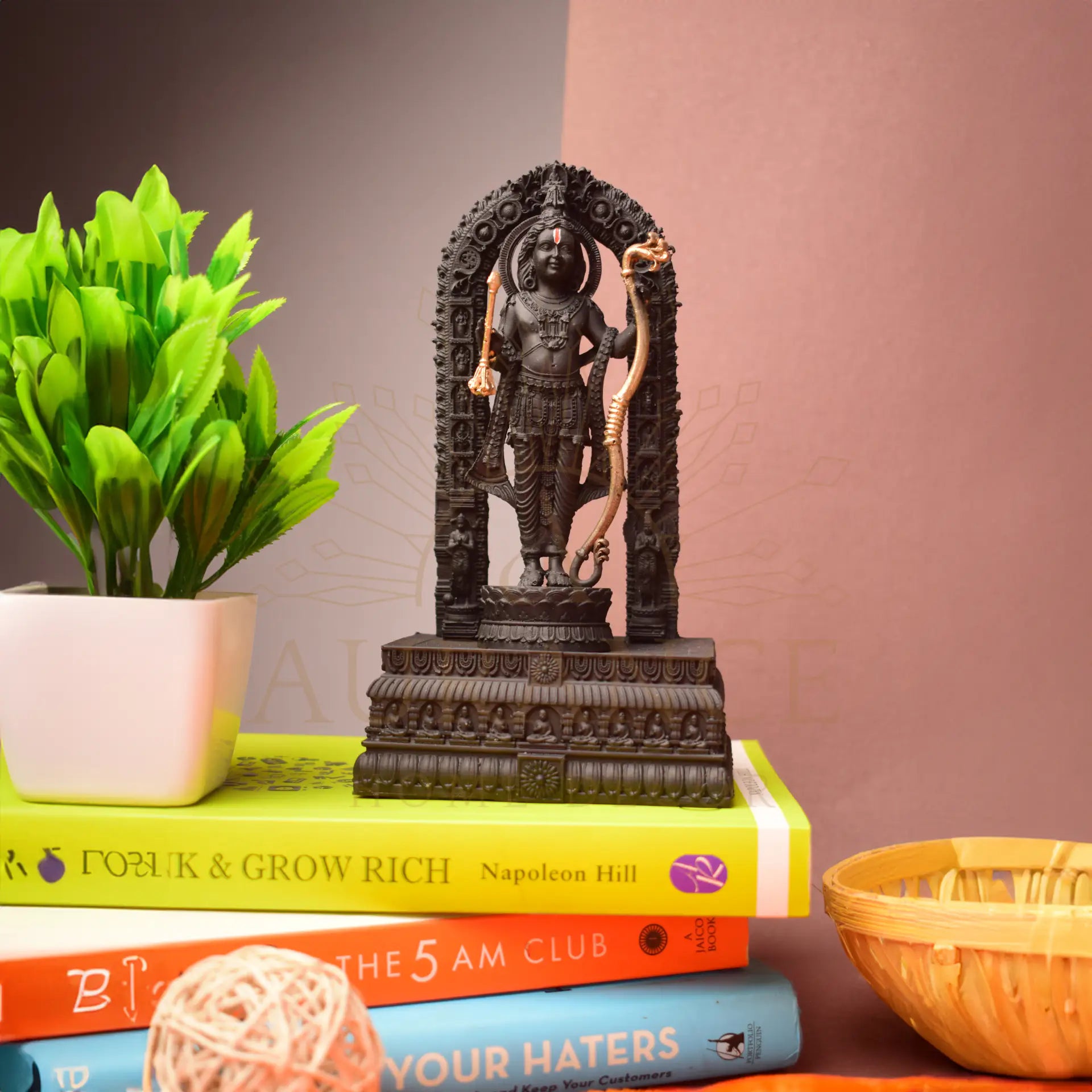Divine Ayodhya Ram Lalla Statue (7 Inch - Matte Black)