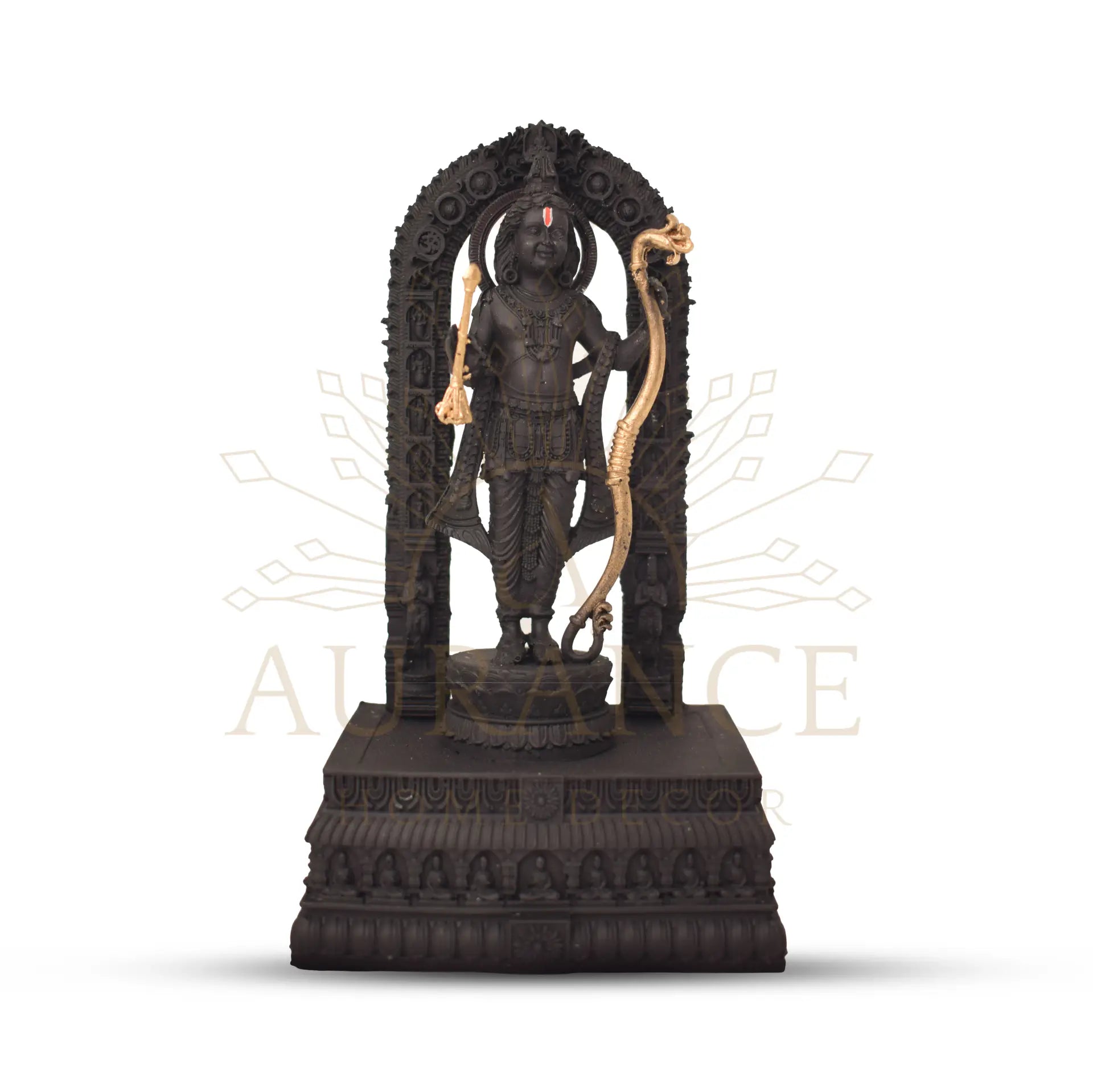 Divine Ayodhya Ram Lalla Statue (7 Inch - Matte Black)