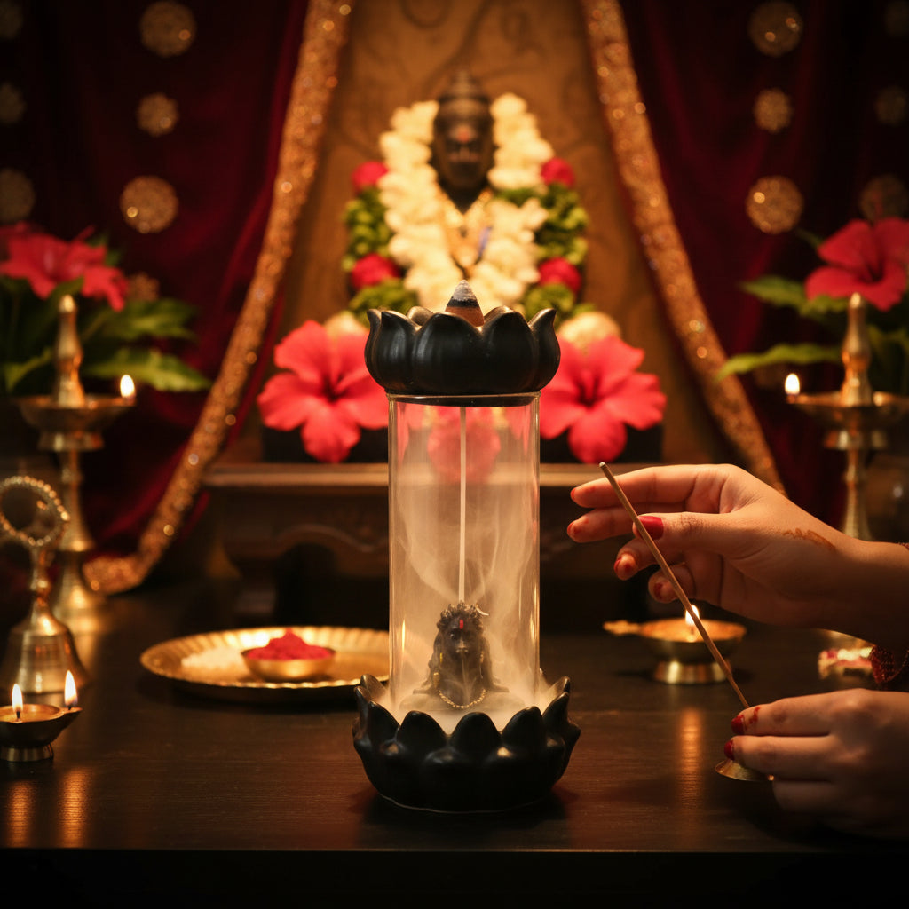 Shivlinga Incense Holder Backflow With 10 Back Flow Cones