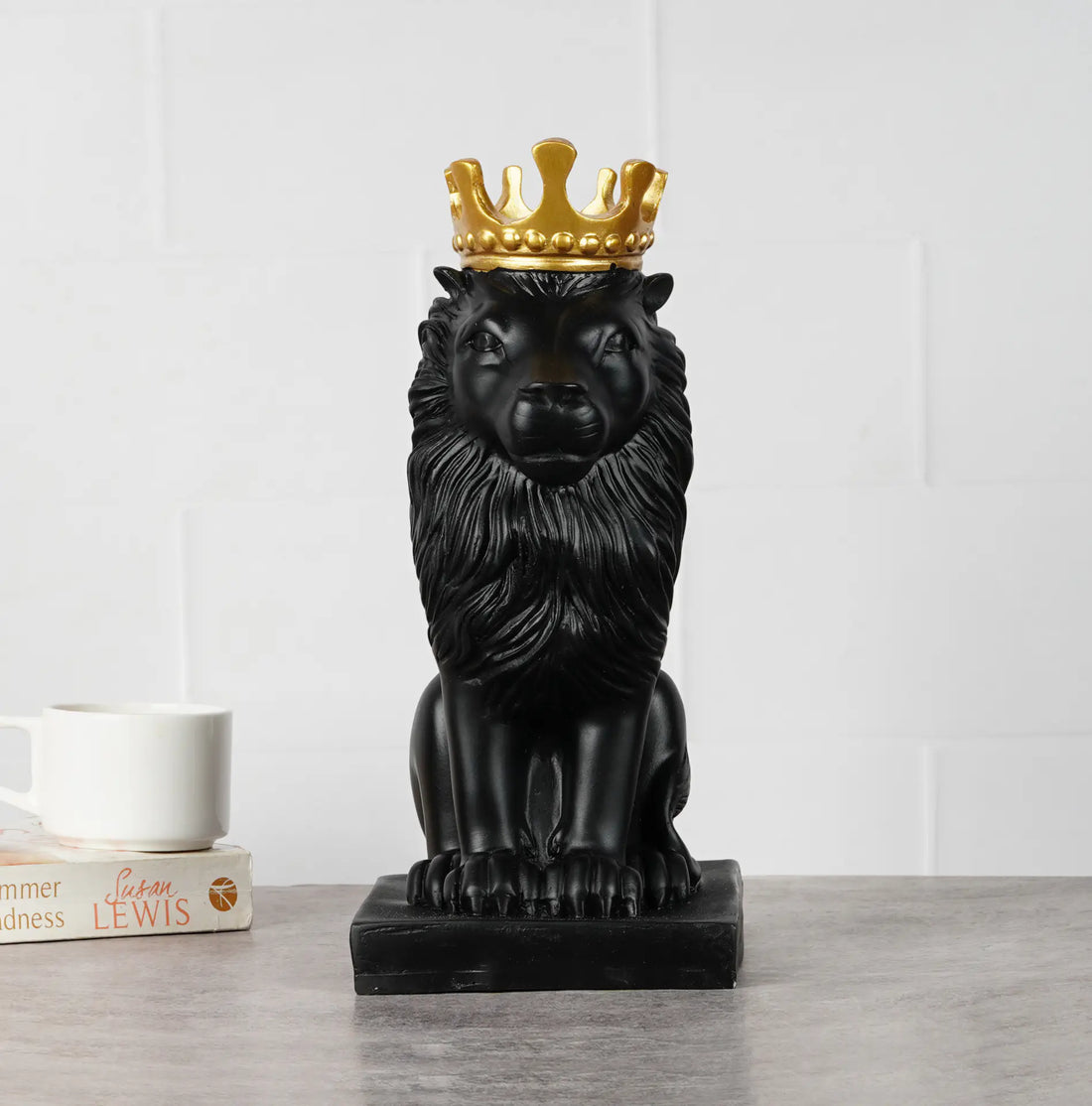 Black and Gold Lion king Wearing a Crown