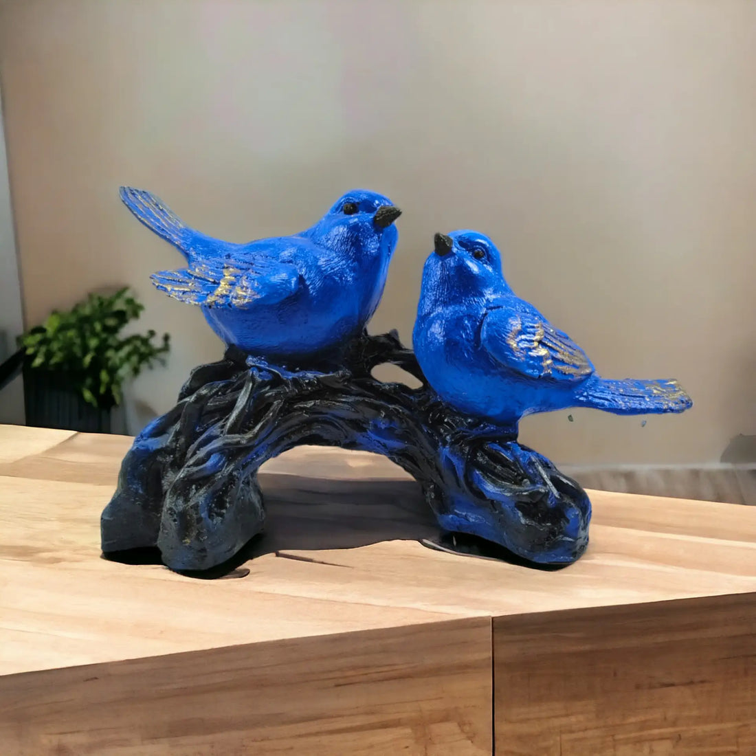 Birds on Branch Resin Statue -Nature-inspired Decor
