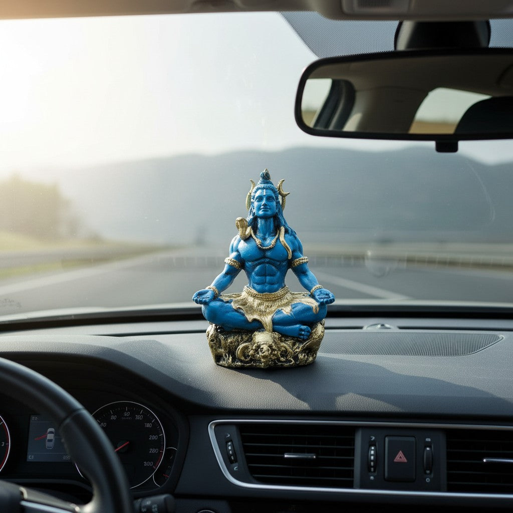 Meditating Shiva Statue – A Symbol of Peace for Home Decor, Office, and Car Accessories