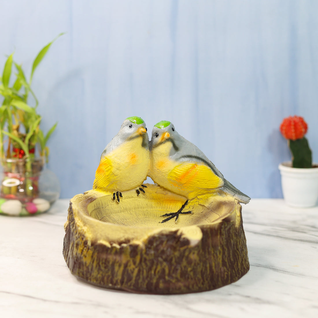 Whimsical Lovebirds: A Garden Feeder Delight