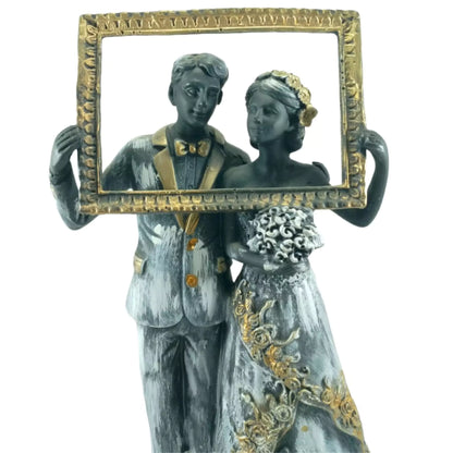 Frame Couple Statue Resin Sculpture -Romantic Decor