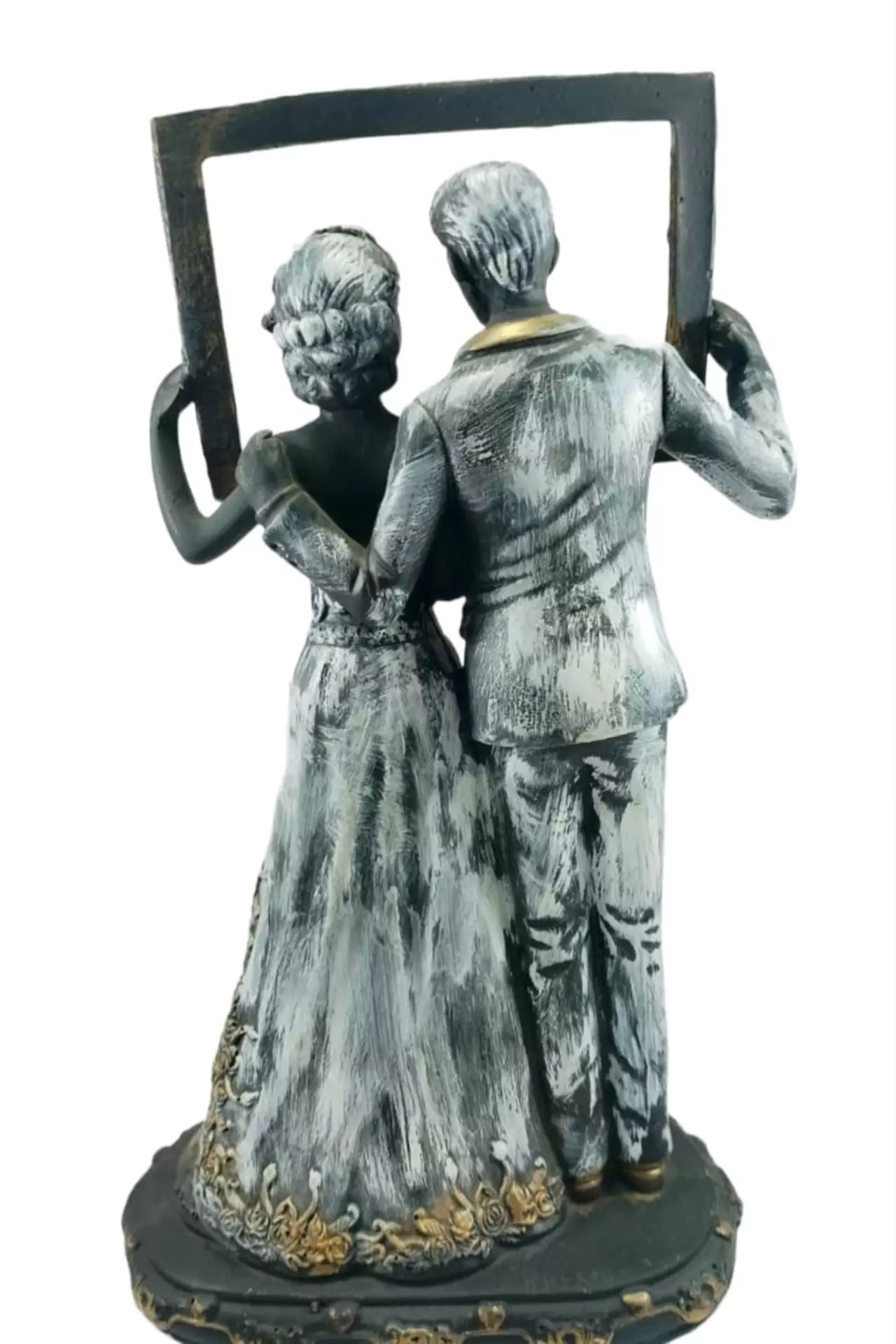 Frame Couple Statue Resin Sculpture -Romantic Decor