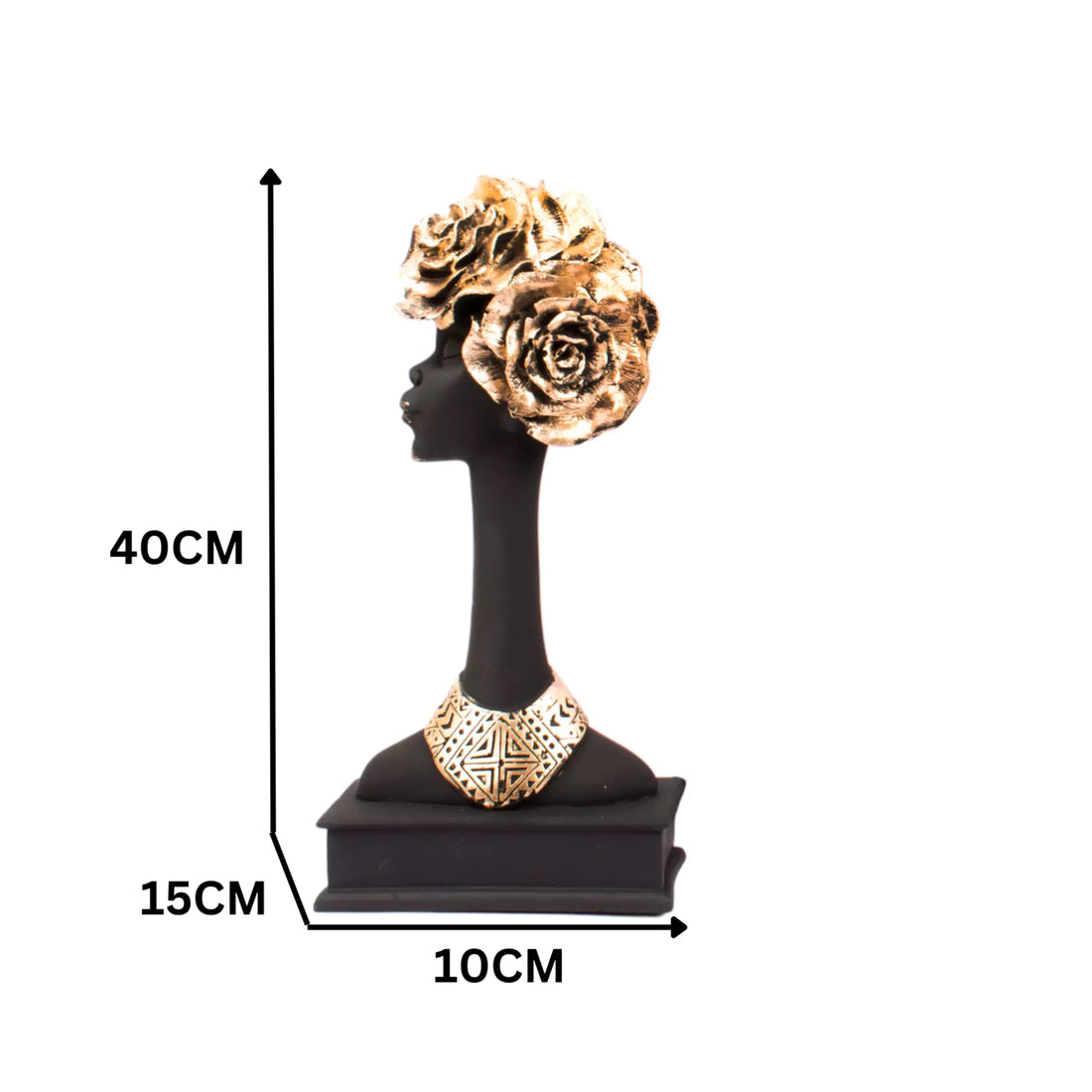 African Lady Resin Statue-Timeless Elegance in Cultural Form