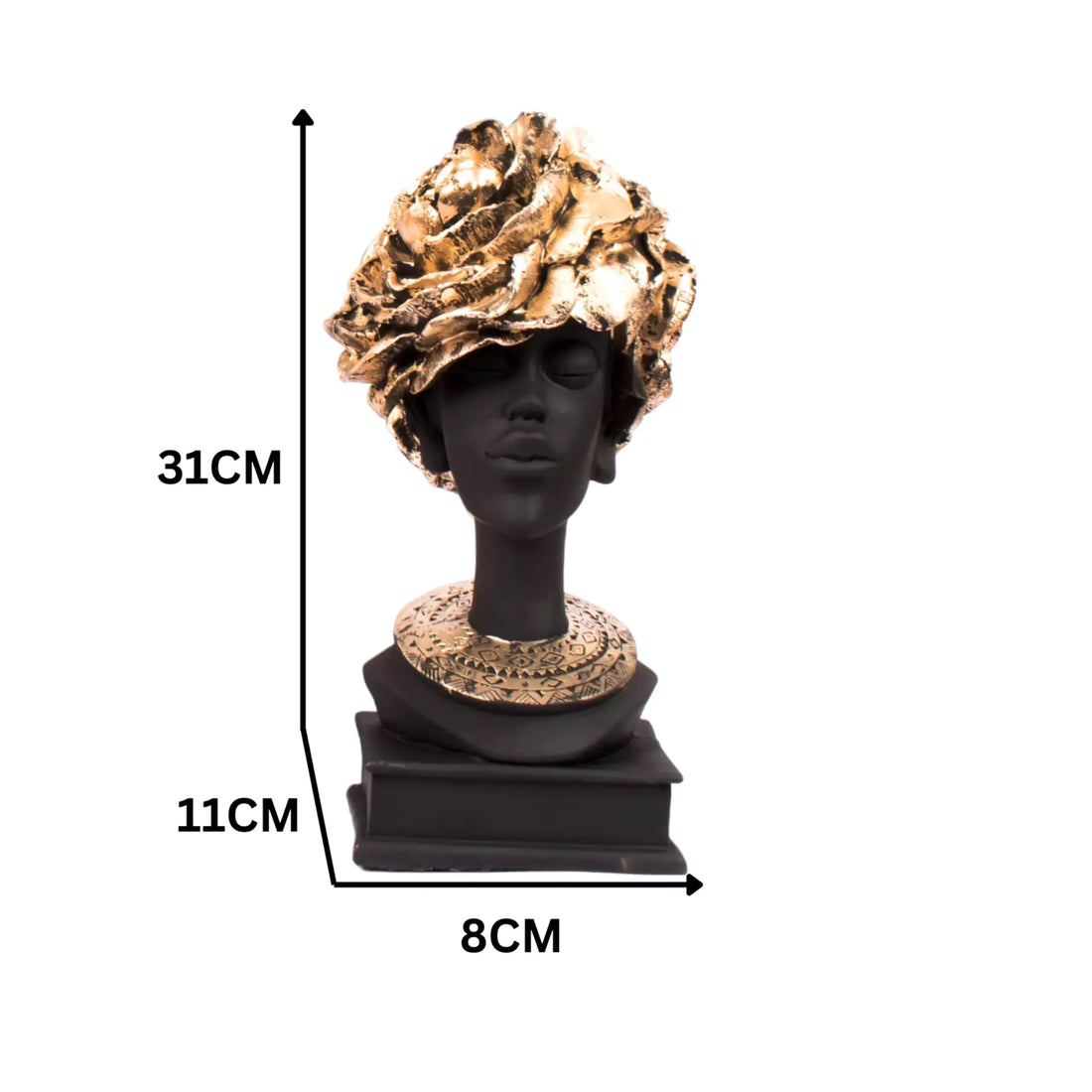 Cultural Richness in Resin African Lady Statue