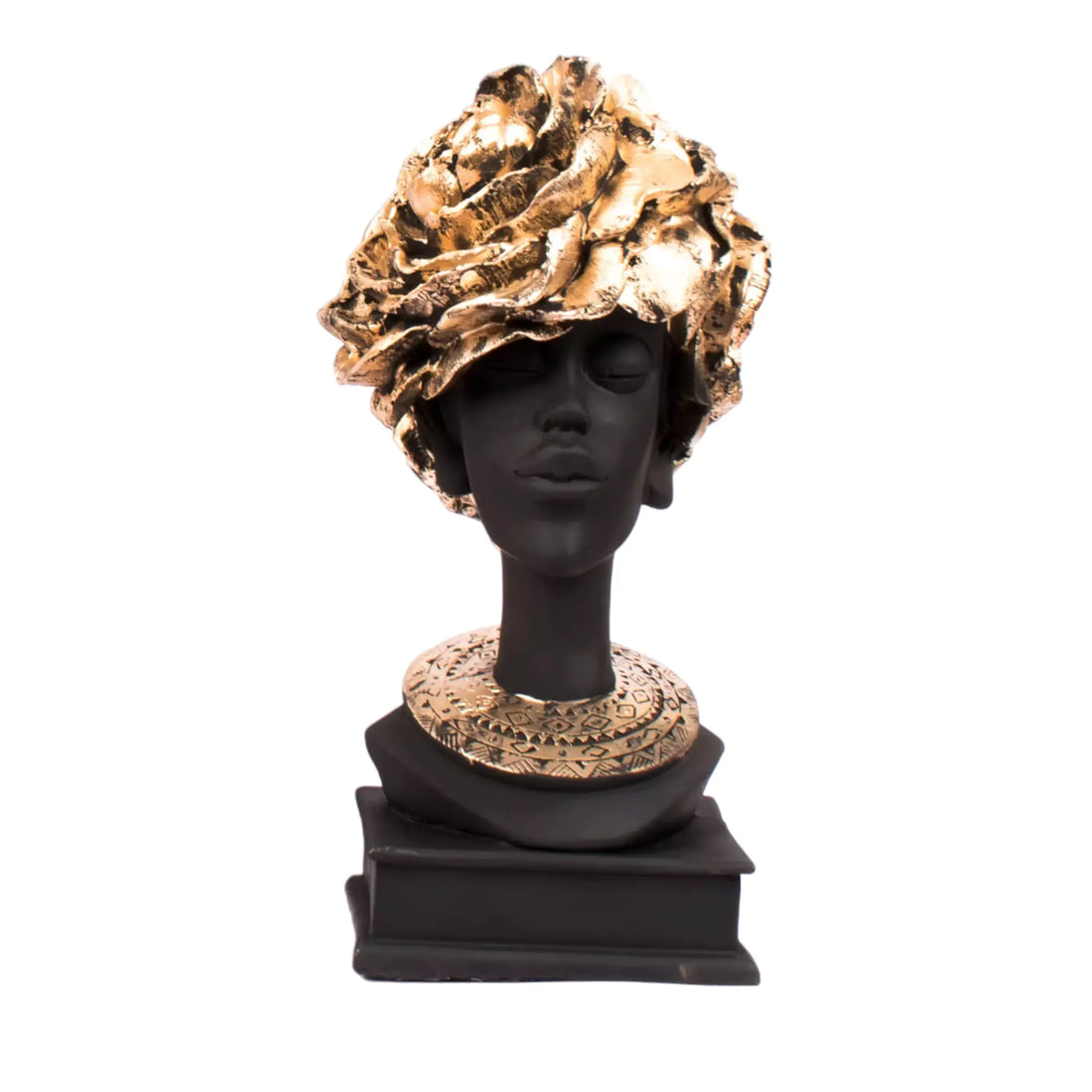 Cultural Richness in Resin African Lady Statue