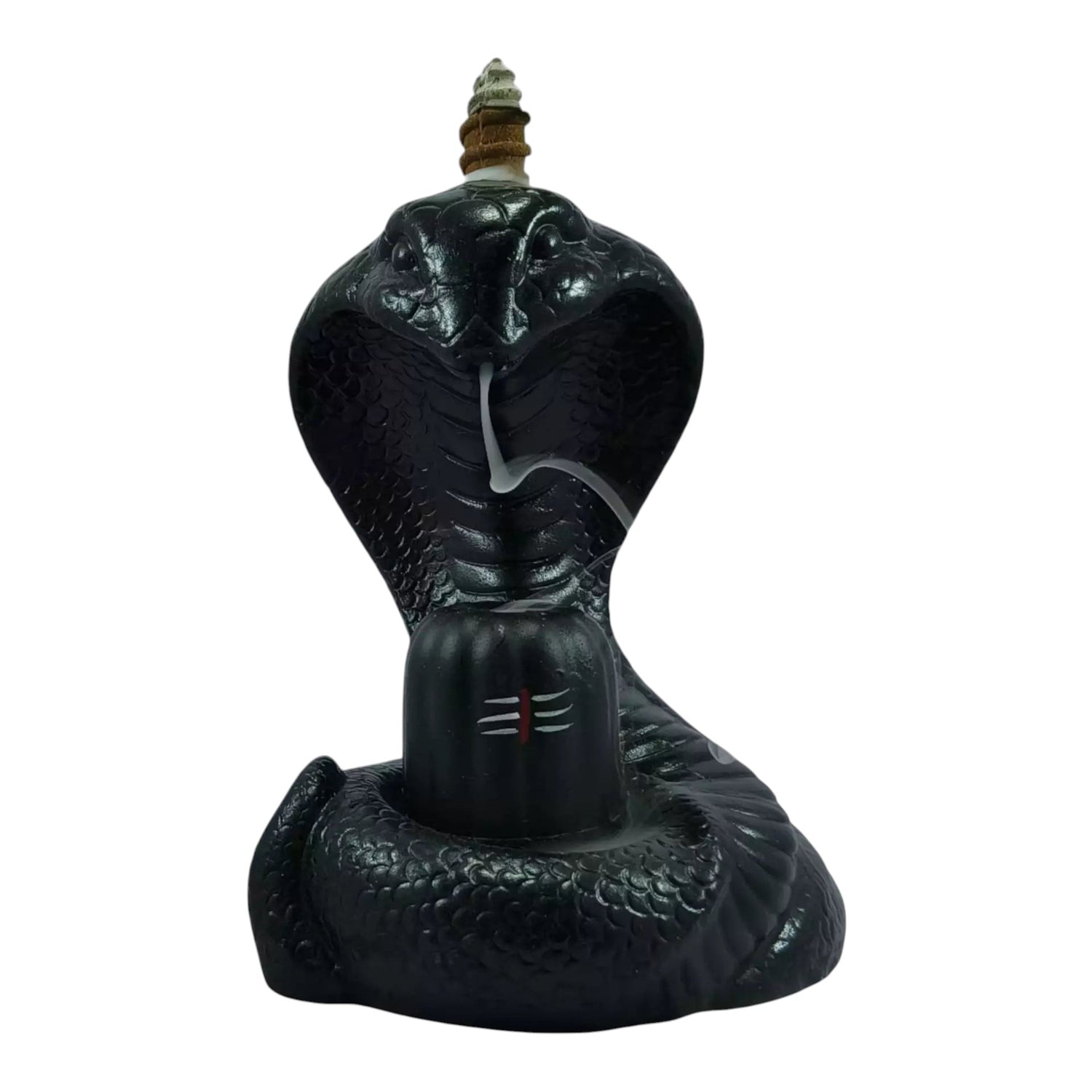 Shiva Lingam Smoke Backflow Incense Holder with Vasuki Mouth Smokefall