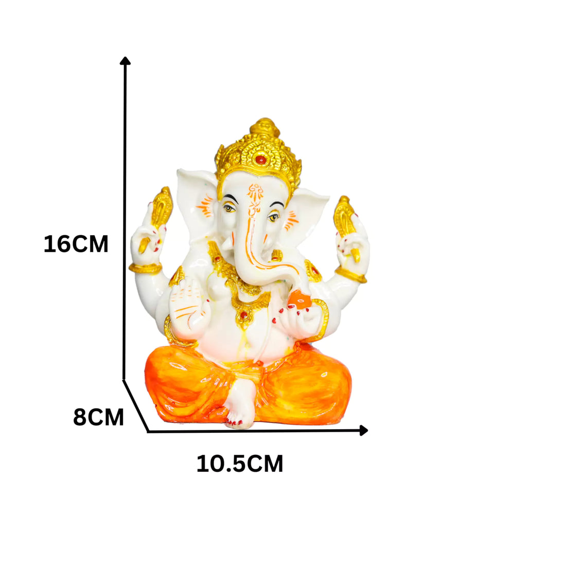 Lord Ganesha Resin Crafted Spiritual Sculpture