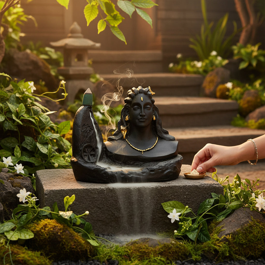 Big Adiyogi Smoke Fountain