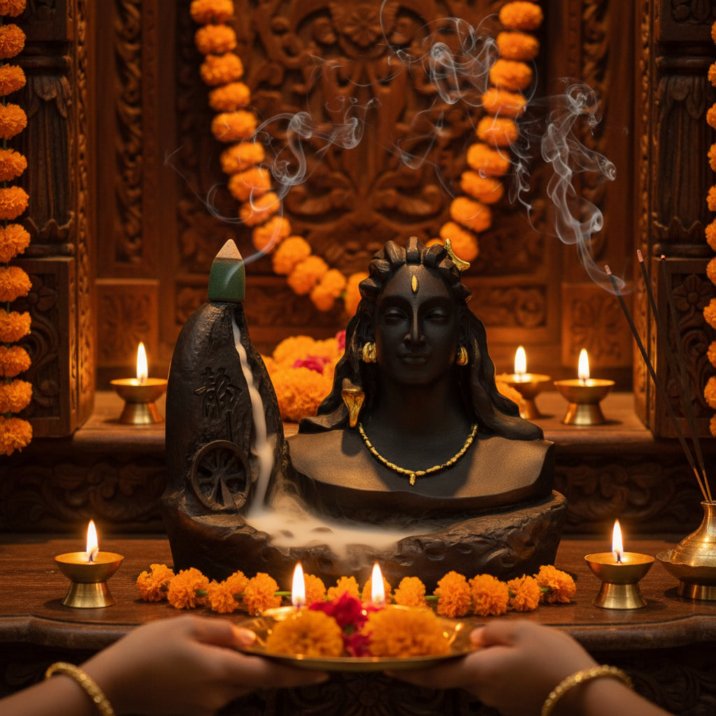 Big Adiyogi Smoke Fountain