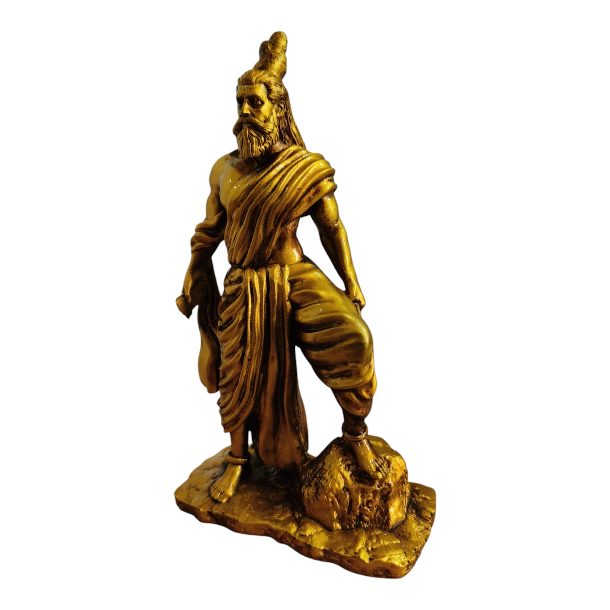 Thiruvalluvar Statue | Handmade Resin Marble Finish Idol | Multi Colour Hand Painted Tamil Saint Sculpture for Home Decor &amp; Gifting