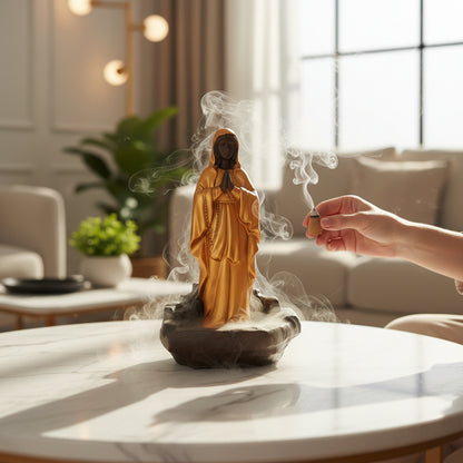 Mother Mary Smoke Resin Statue