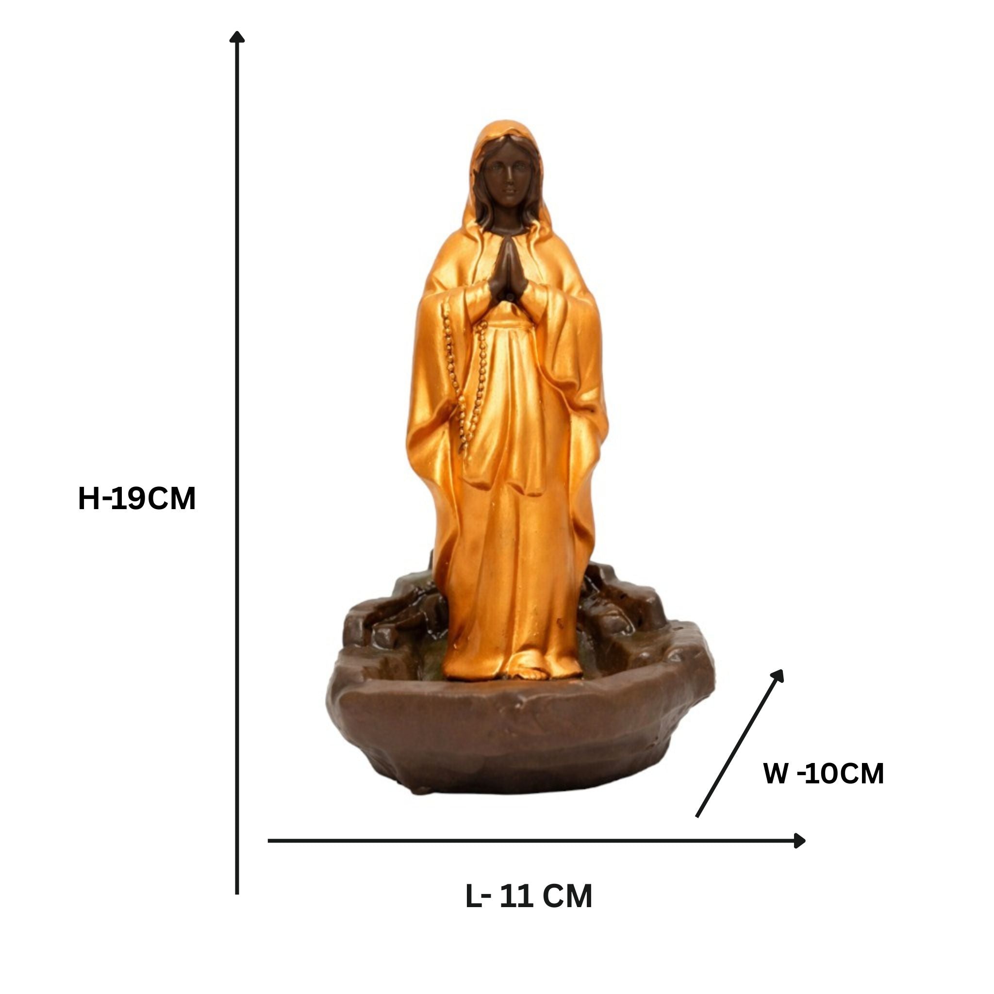 Mother Mary Smoke Resin Statue