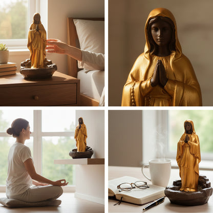 Mother Mary Smoke Resin Statue