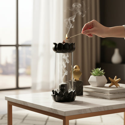 Shiva Lingam Smoke Waterfall Incense Holder