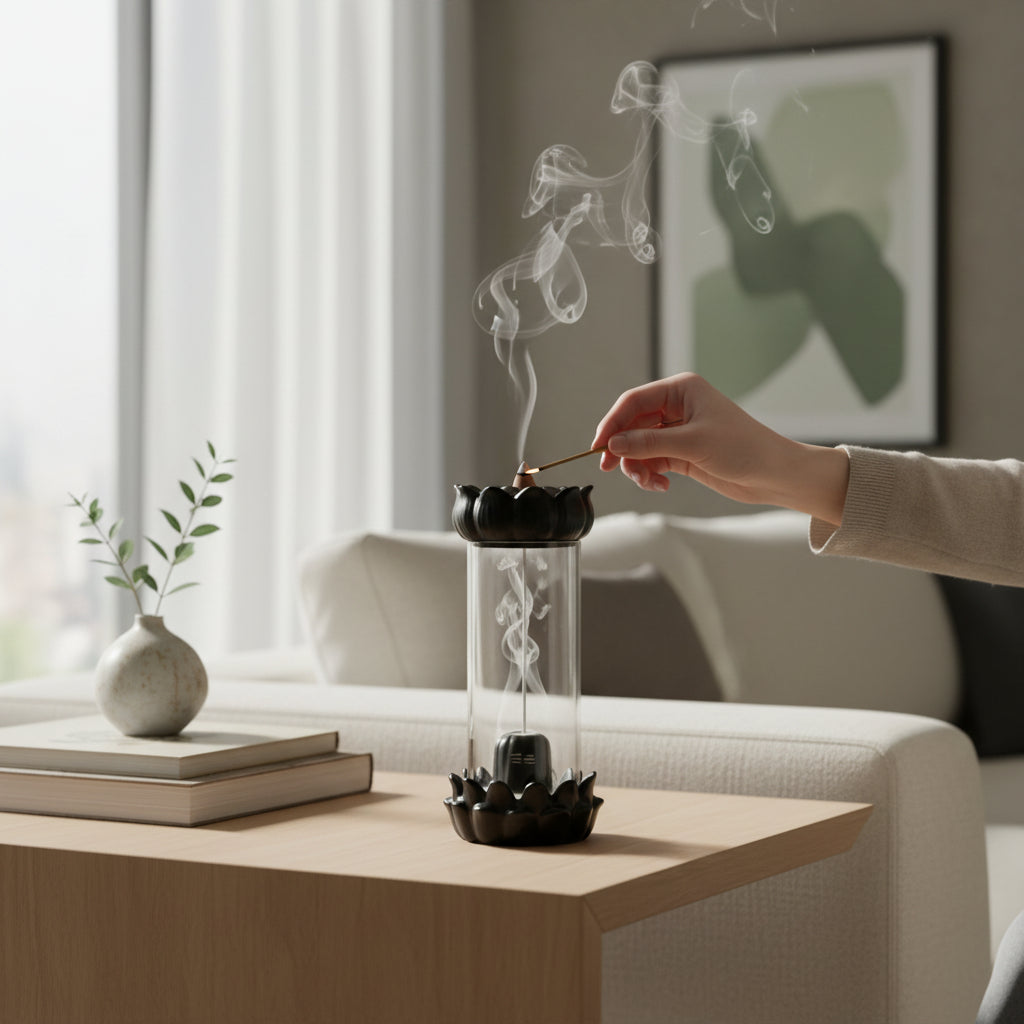 Shiva Lingam Smoke Waterfall Incense Holder