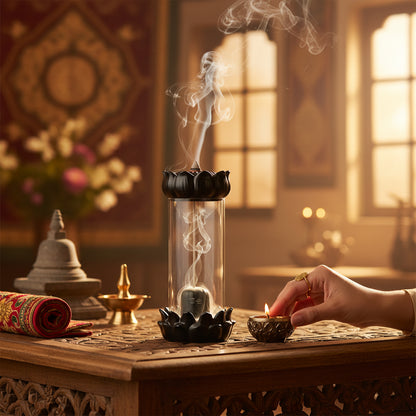 Shiva Lingam Smoke Waterfall Incense Holder