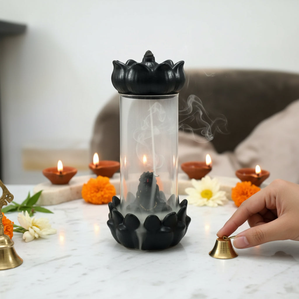 Shivlinga Incense Holder Backflow With 10 Back Flow Cones