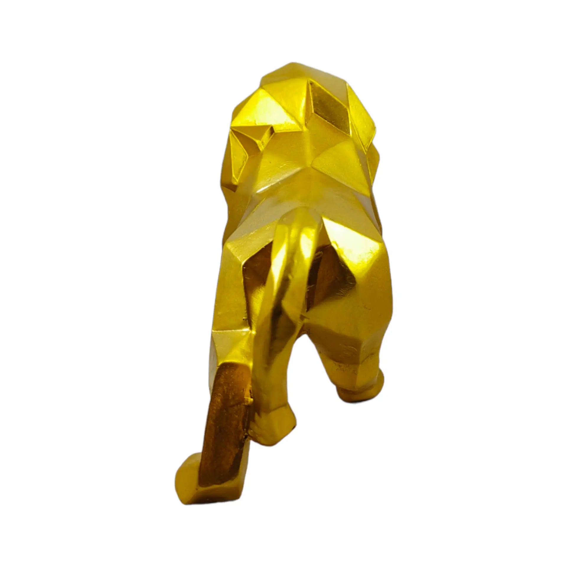 Geometric Resin Lion Statue: Modern Artistry for Your Space