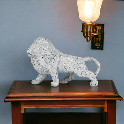 Geometric Resin Lion Statue: Modern Artistry for Your Space