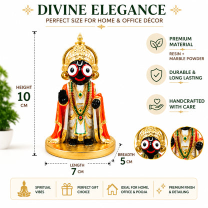 Jagannath Idol – Resin Statue | Lord Jagannath Murti for Home Temple, Pooja Room &amp; Spiritual