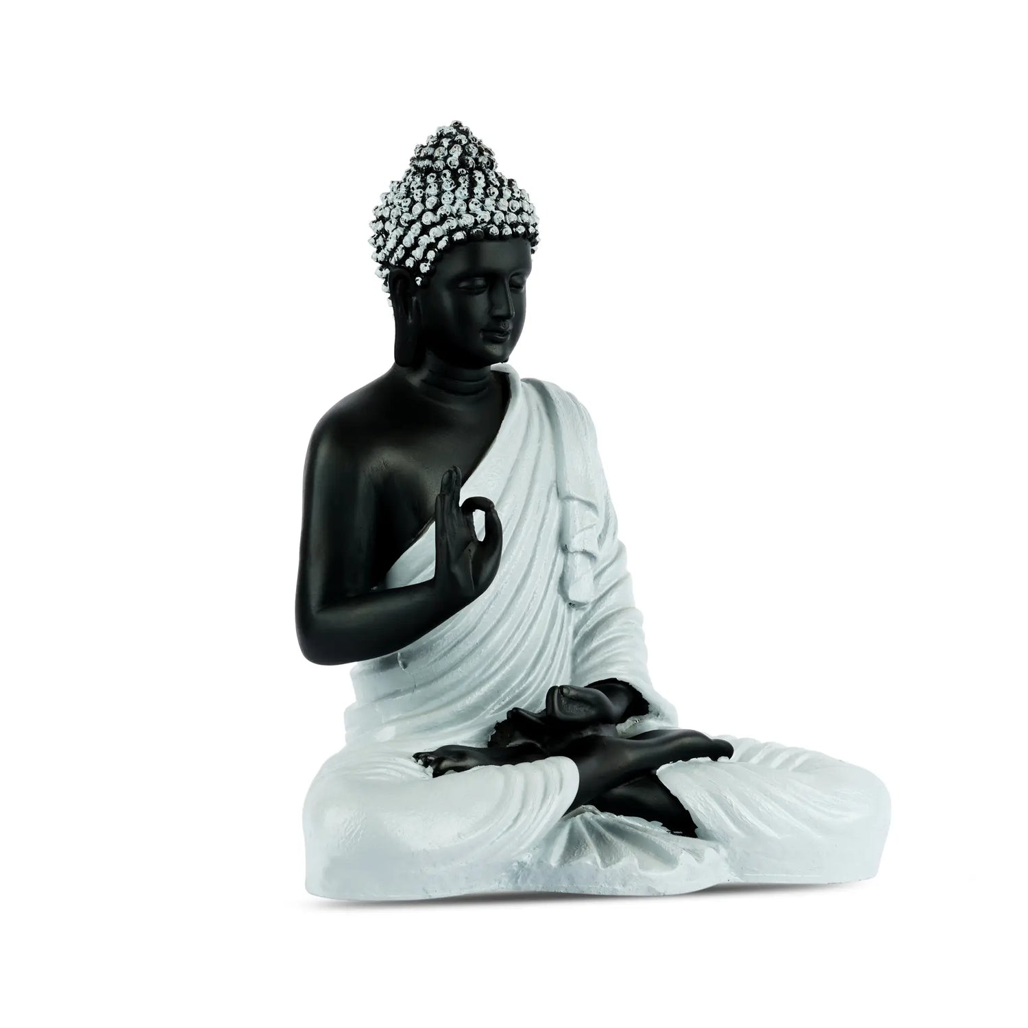 Golden Buddha in White Shawl: A Symbol of Peace and Serenity