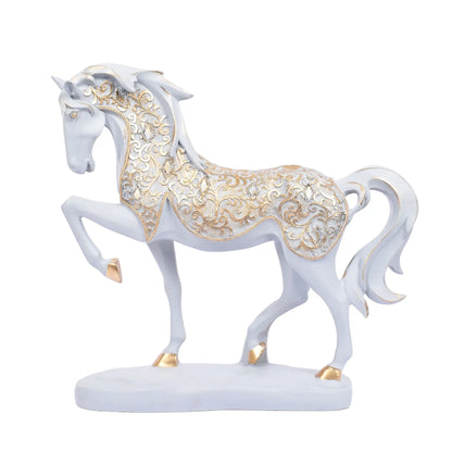 Grey Horse Lifting Its One Front Leg