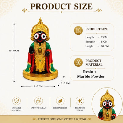 Decorative Lord Jagannath Resin Statue for Home Decor