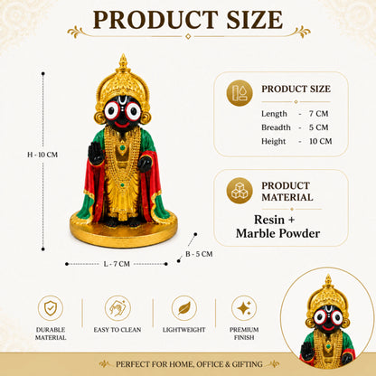 Jagannath Idol – Resin Statue | Lord Jagannath Murti for Home Temple, Pooja Room &amp; Spiritual