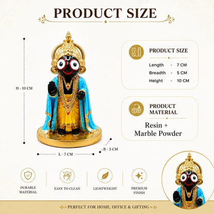 Decorative Lord Jagannath Resin Statue for Home Decor