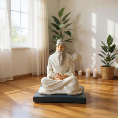 Whispers of Wisdom: Handcrafted White Osho statue