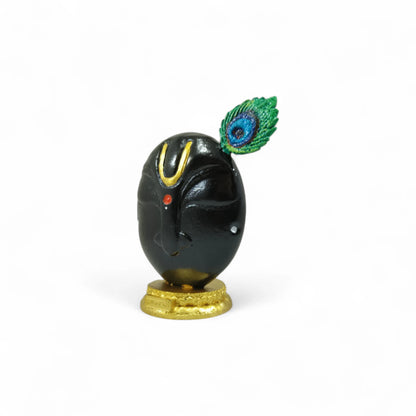 Shree Krishna Thakur Ji Statue Shyam Varan with Mor Pankh – Resin Idol for Car Dashboard &amp; Home Temple