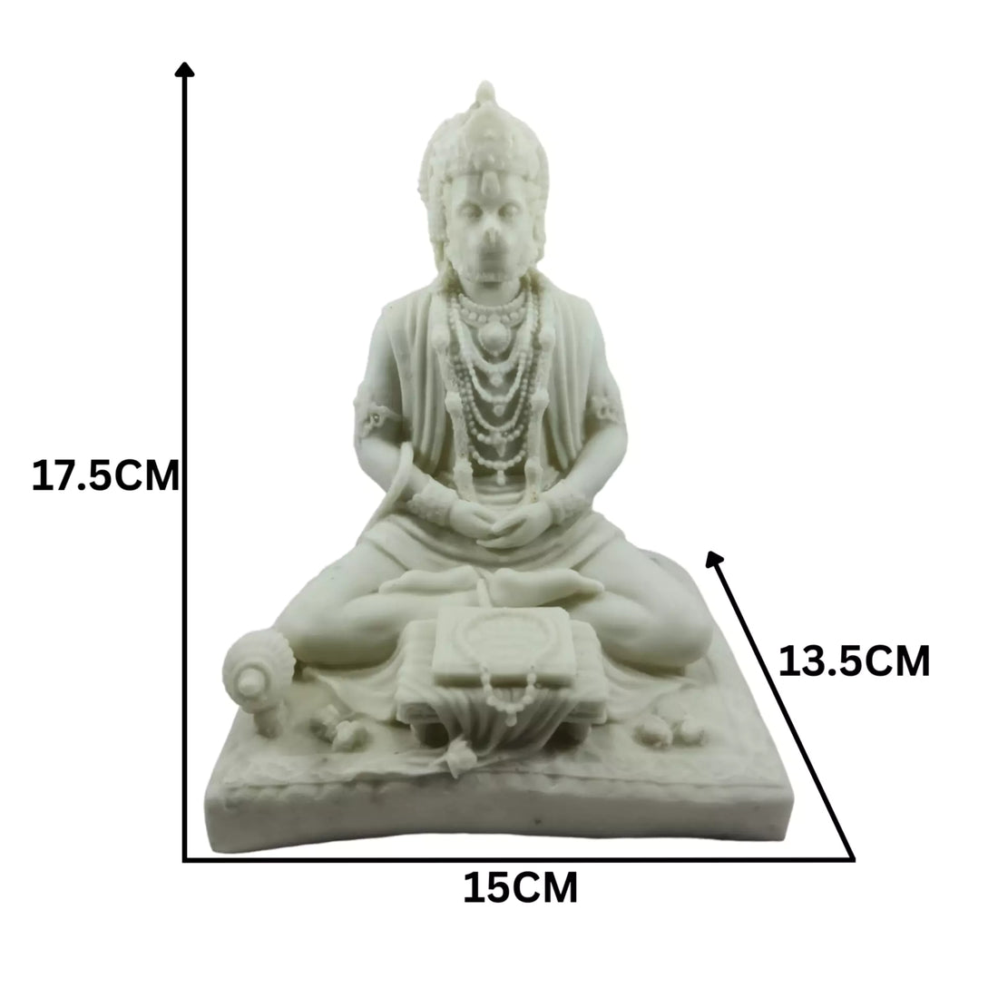 Hanuman Ji with Sacred Book Resin Statue