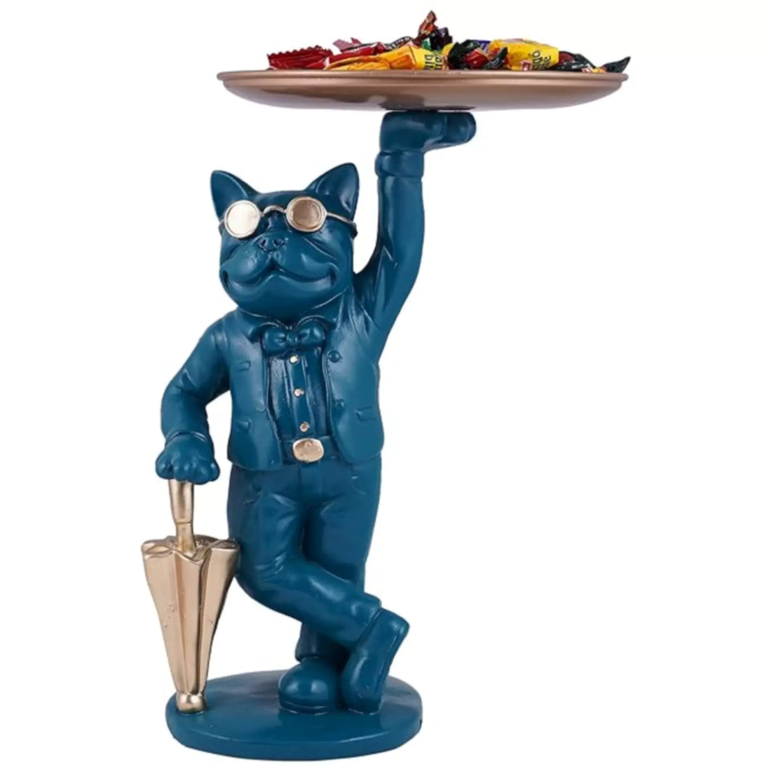 Blue Dog Plater Resin Handmade Statue