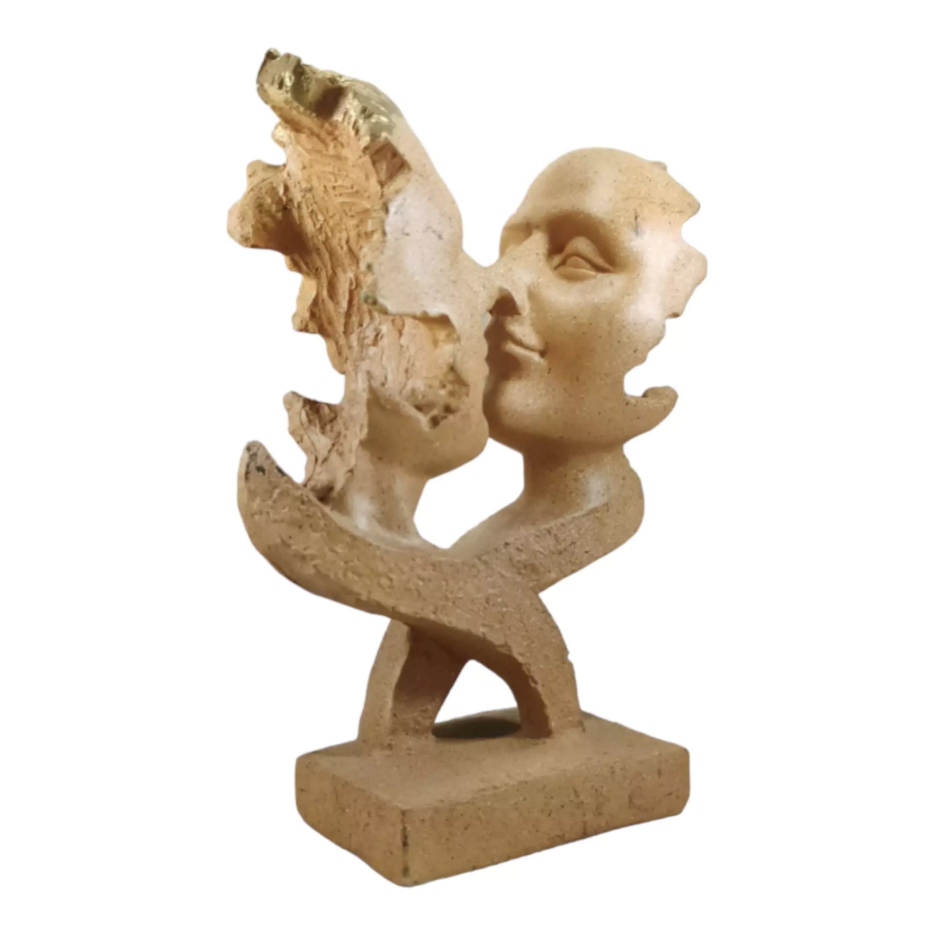 Couple Face Resin Statue - Handcrafted Elegance