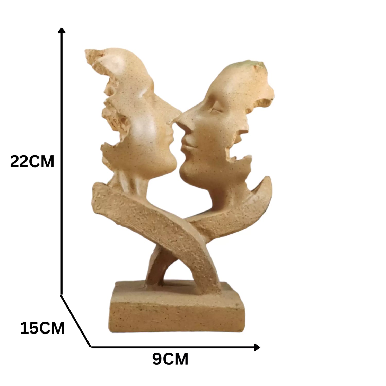 Couple Face Resin Statue - Handcrafted Elegance