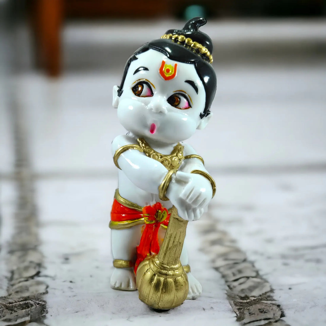 Resin Bal Hanuman Statue - Standing Pose with Gadda