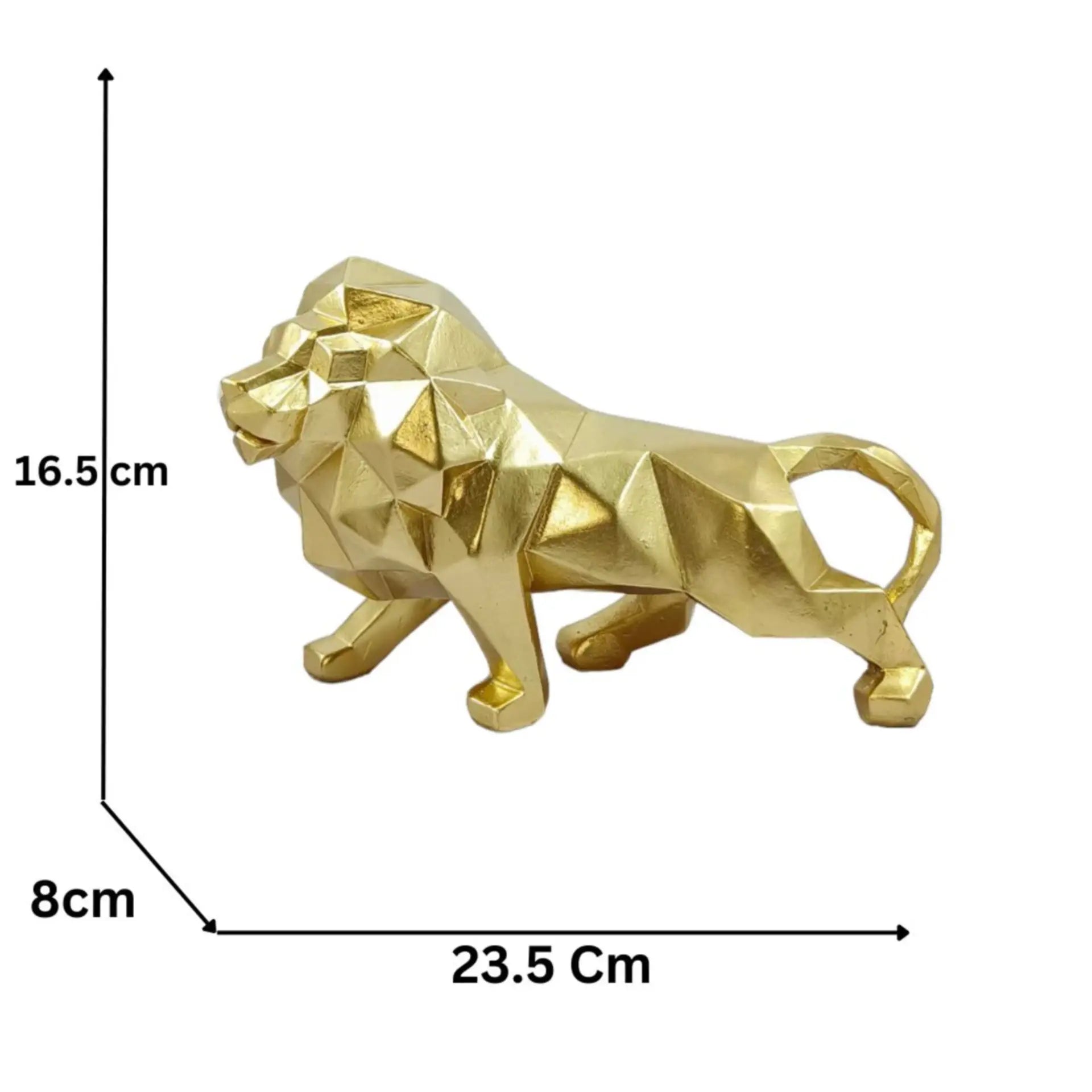 Geometric Resin Lion Statue: Modern Artistry for Your Space