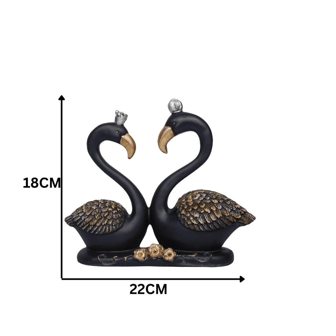 Swan Set Resin Statue - Handcrafted Elegance for Timeless Decor