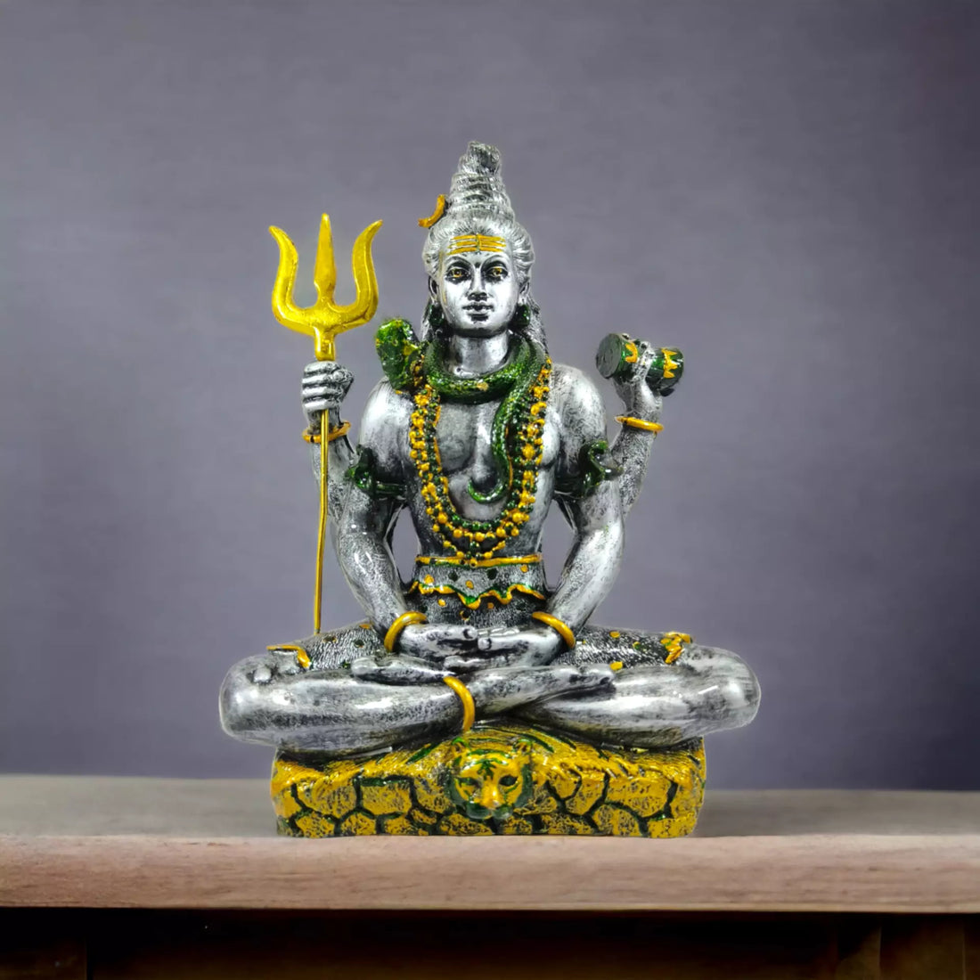 Divine Elegance: Shiva With Trisul Resin Statue