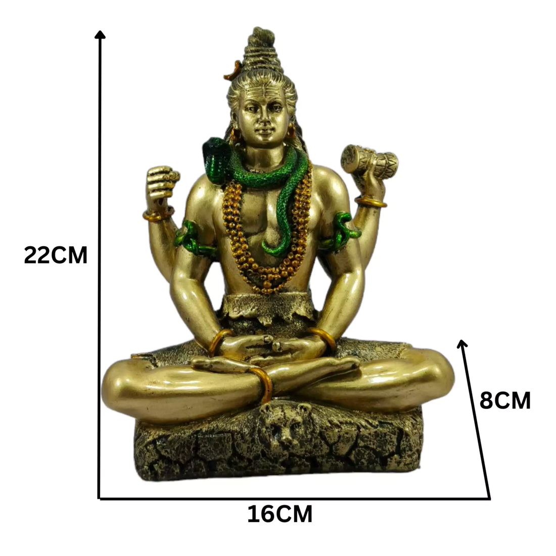 Shiva with Trisul in Resin Statue