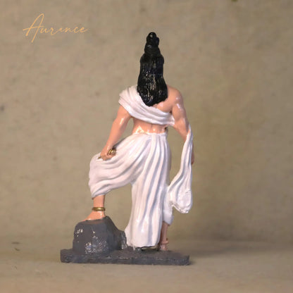 Thiruvalluvar Statue | Handmade Resin Marble Finish Idol | Multi Colour Hand Painted Tamil Saint Sculpture for Home Decor &amp; Gifting