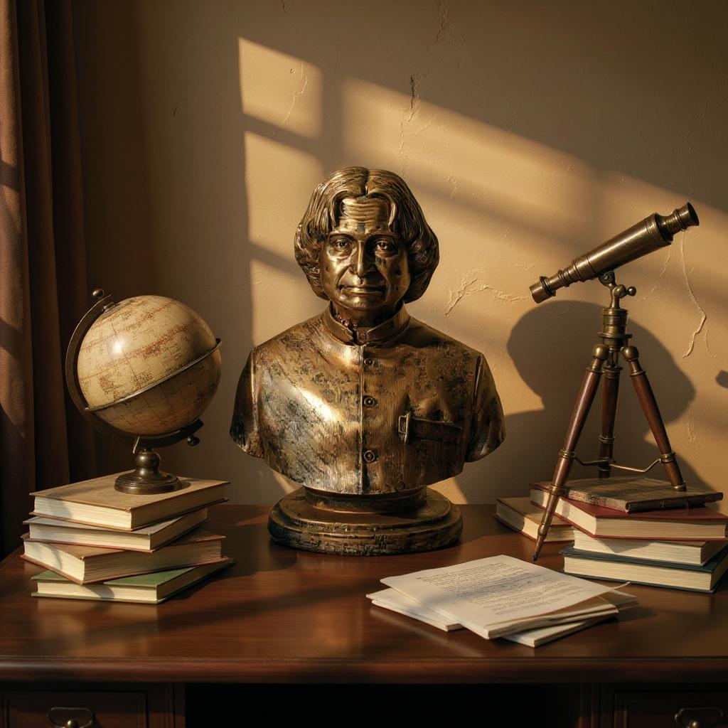 The Visionary Leader A.P.J. Sculpture in Antique