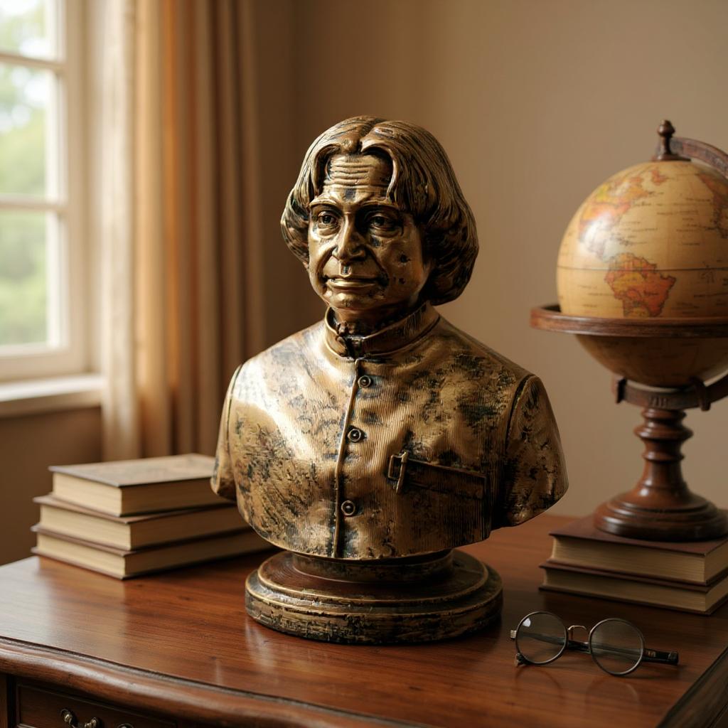 The Visionary Leader A.P.J. Sculpture in Antique