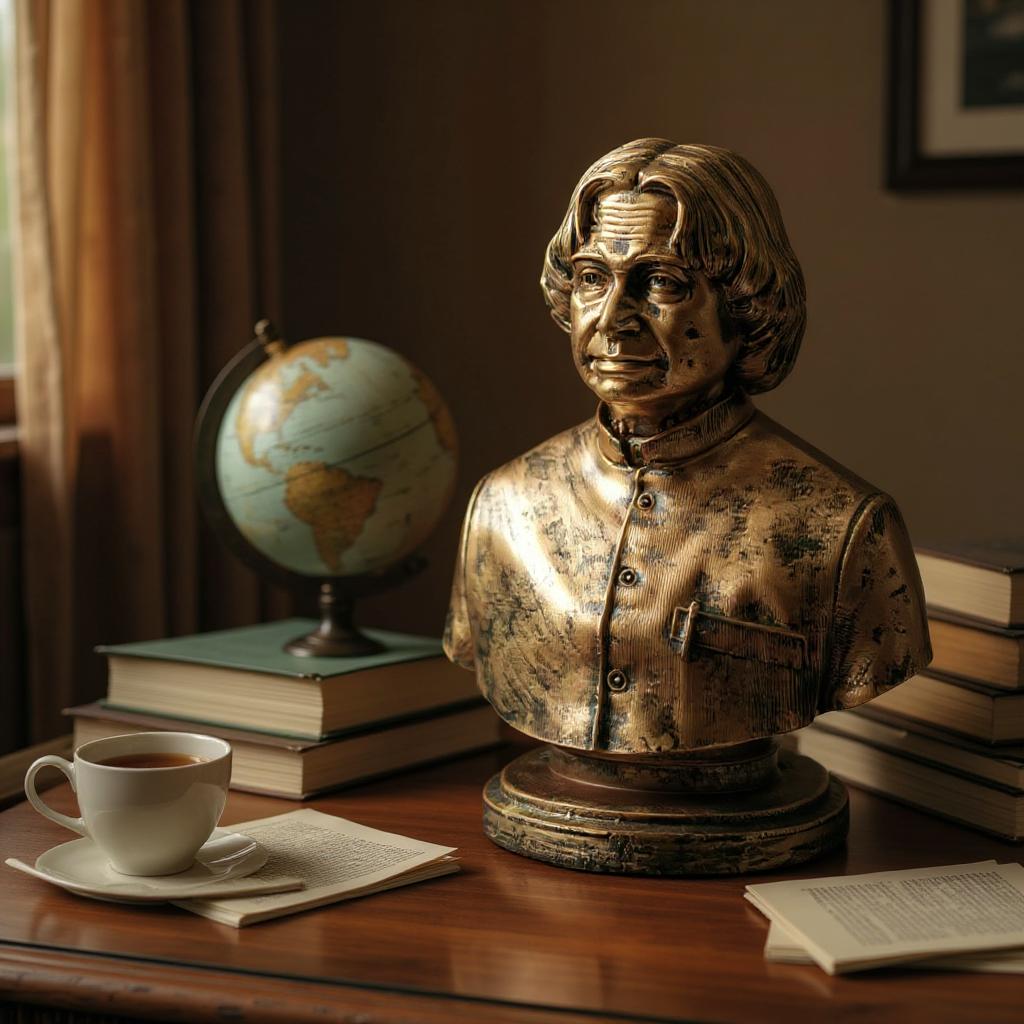The Visionary Leader A.P.J. Sculpture in Antique