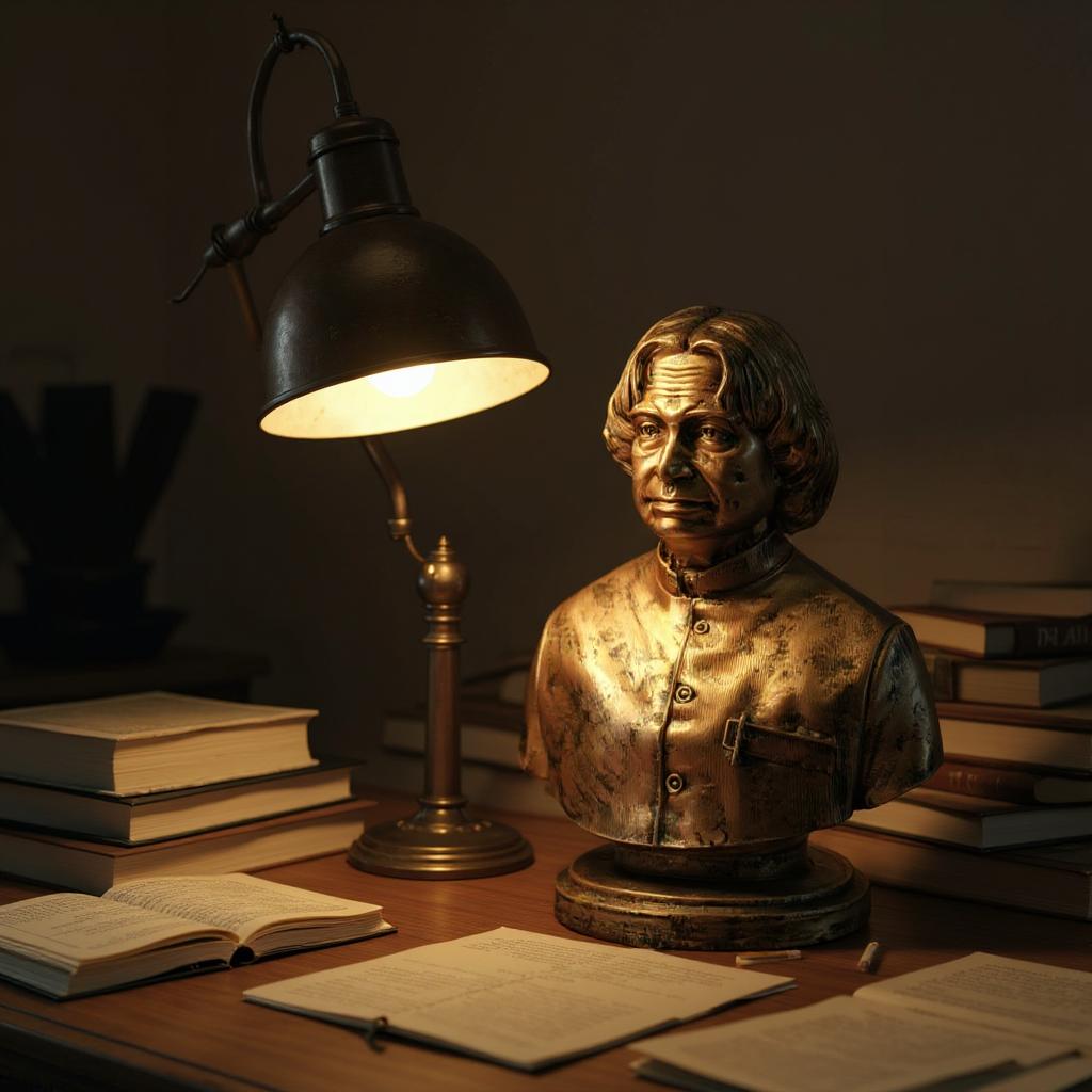 The Visionary Leader A.P.J. Sculpture in Antique